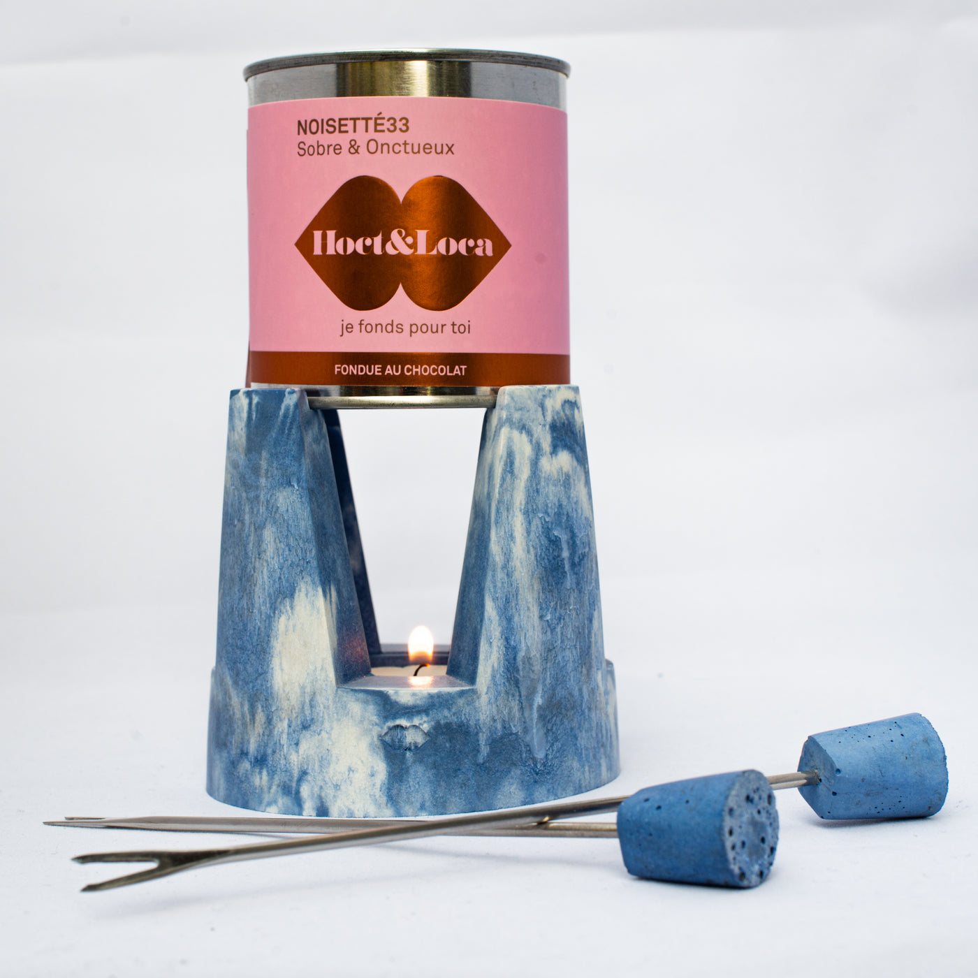 Réchaud pour fondue - Bleu